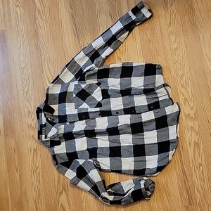 Women's button down plaid shirt